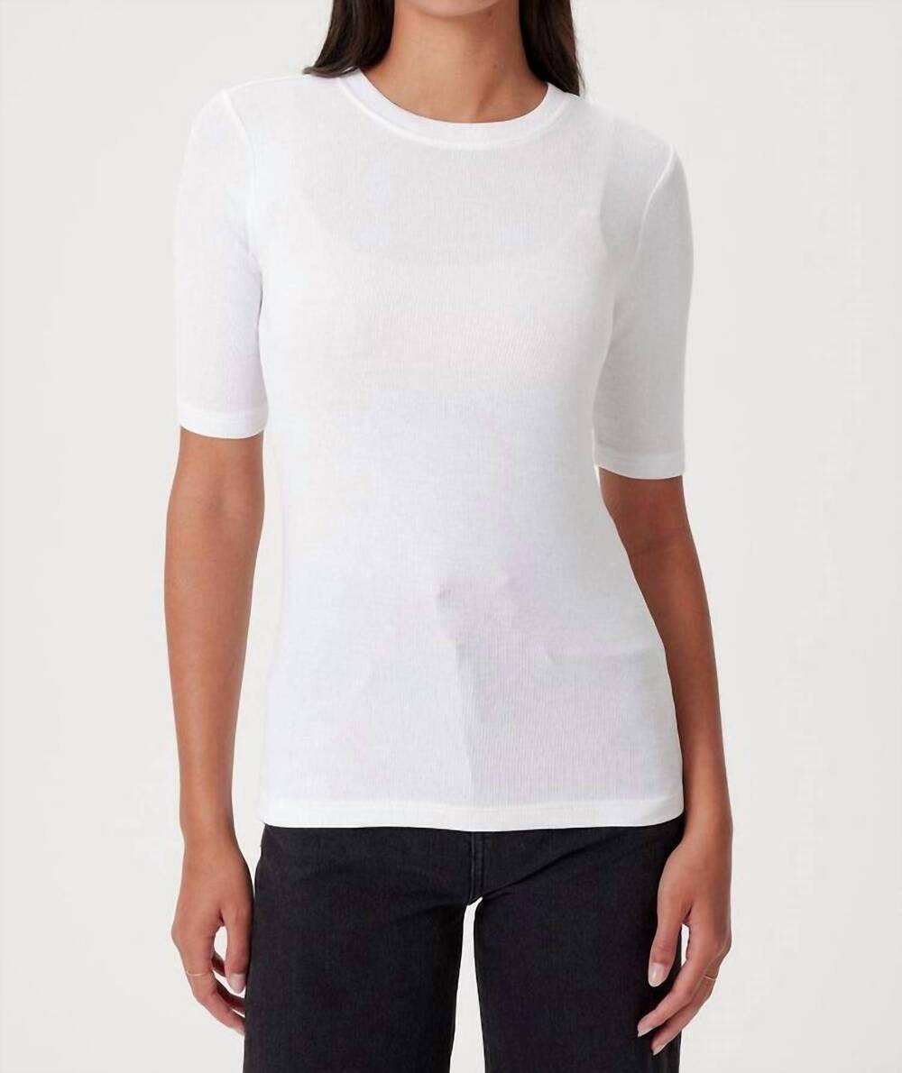 NEW GOLDIE half sleeve crew neck tee in white